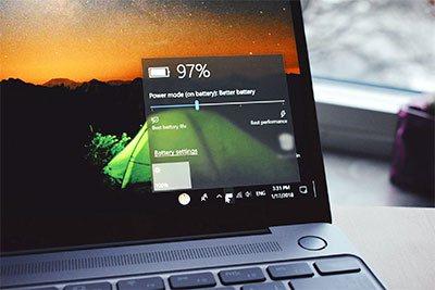 Battery settings on Windows Laptop