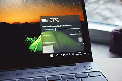 Battery settings on Windows Laptop
