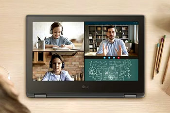 Online Classroom with educational app on LG Chromebook