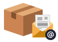 Email Label and Send Box icon